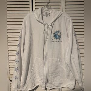 White Zip-Up Hoodie